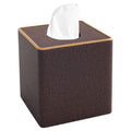 XNONE Square PU Leather Tissue Box Cover | Magnetic Bottom Napkin Holder