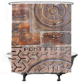 Ulticool Industrial Rust Metal Shower Curtain - 180x200cm Mould-proof