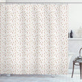 ABAKUHAUS Floral Shower Curtain – Pink & Green Watercolor Fabric Decor