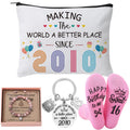 ViEinkaufen Sweet 16th Birthday Gift Set: Makeup Bag, Bracelet & Socks