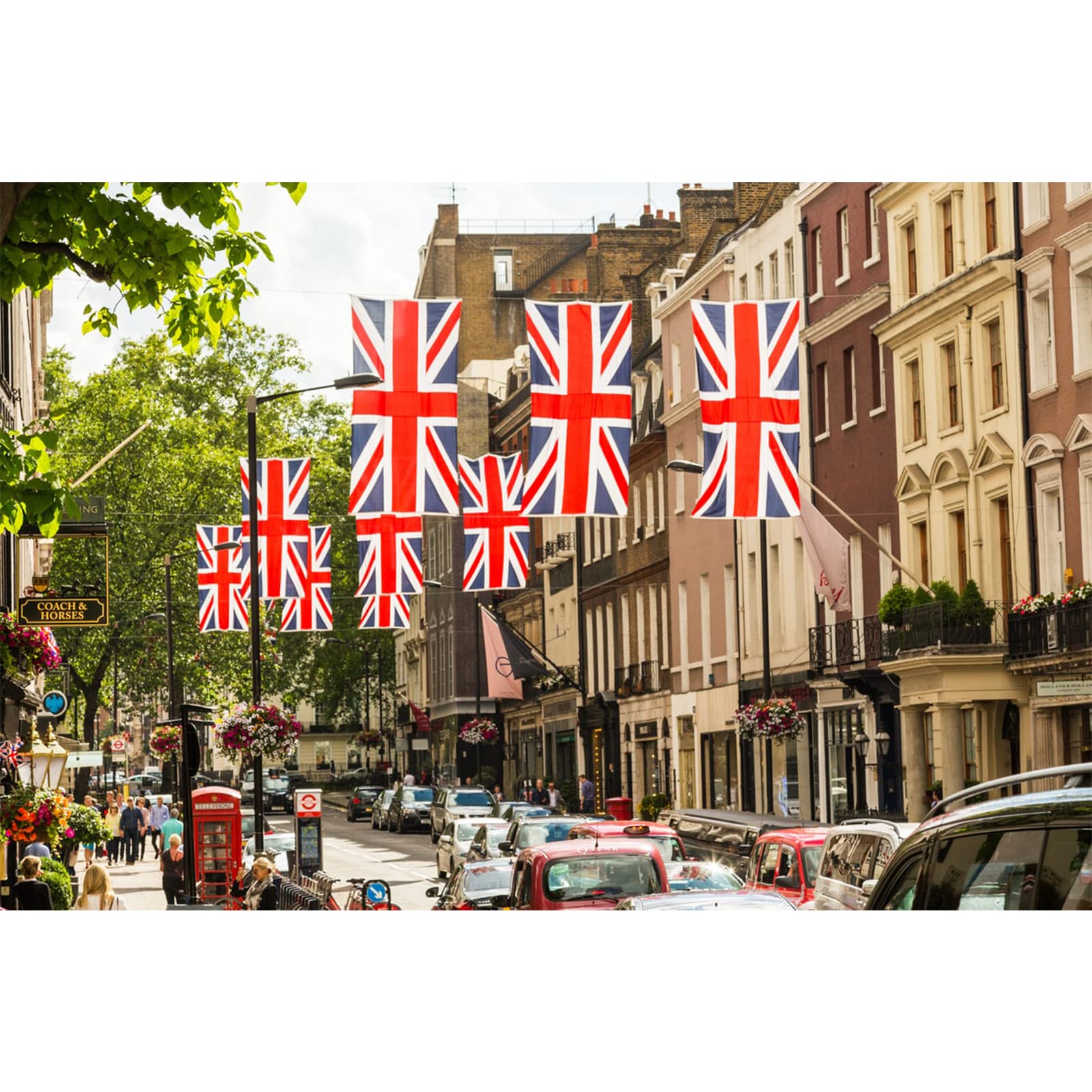 Homissor British Union Jack Flag | 3x5 Heavy Duty Cotton Sewn UK Flag