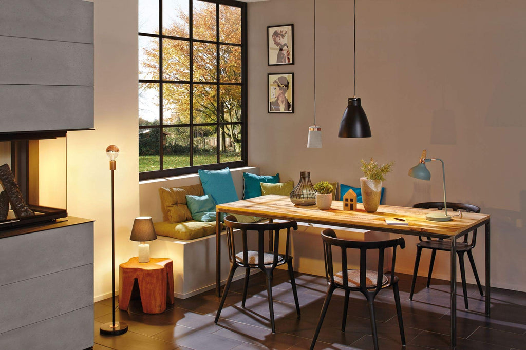 Paulmann Neordic Juna Table Lamp – Scandi Wood & Metal Bedside Light