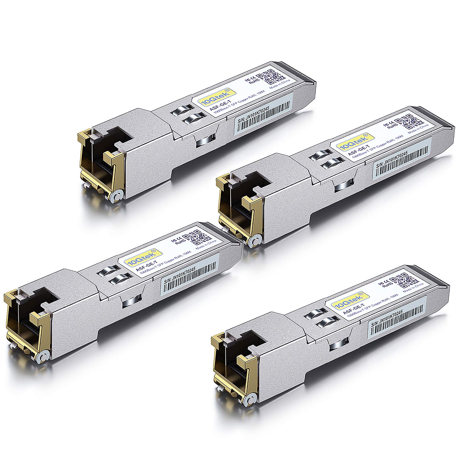 1G SFP to RJ45 Copper Transceiver – 4 Pack for Cisco & Ubiquiti