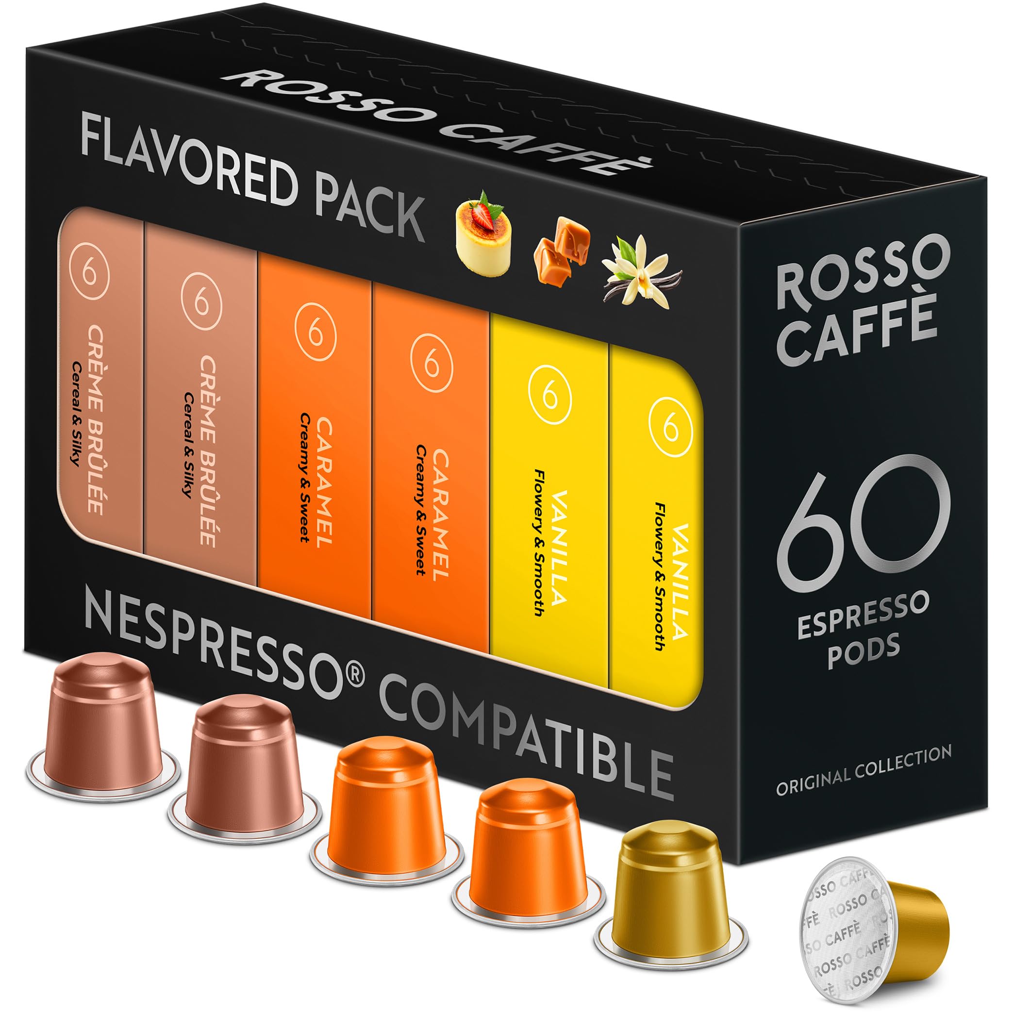 Rosso Caffè 60 Nespresso Compatible Aluminium Pods | Flavour Pack