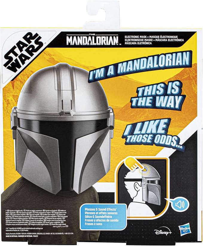 Star Wars The Mandalorian Electronic Mask by Hasbro – 3 Sound Effects