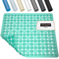 HITSLAM Non-Slip Shower Mat – 53x53cm Square Anti-Mould Bath Mat, Green