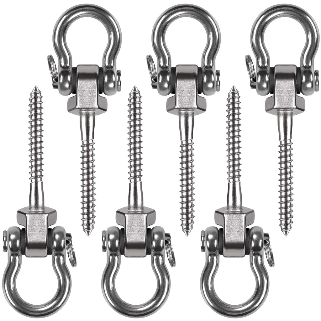 BeneLabel 6-Pack Hammock Bolts | SUS304 Stainless Steel Swing Brackets