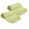 Turquoise Home Turkish Cotton Beach Towels – Green, 2-Pack, 100x180cm