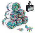ilauke 6 Pack Acrylic Crochet Yarn - Multi-Color 4-Ply Knitting Wool