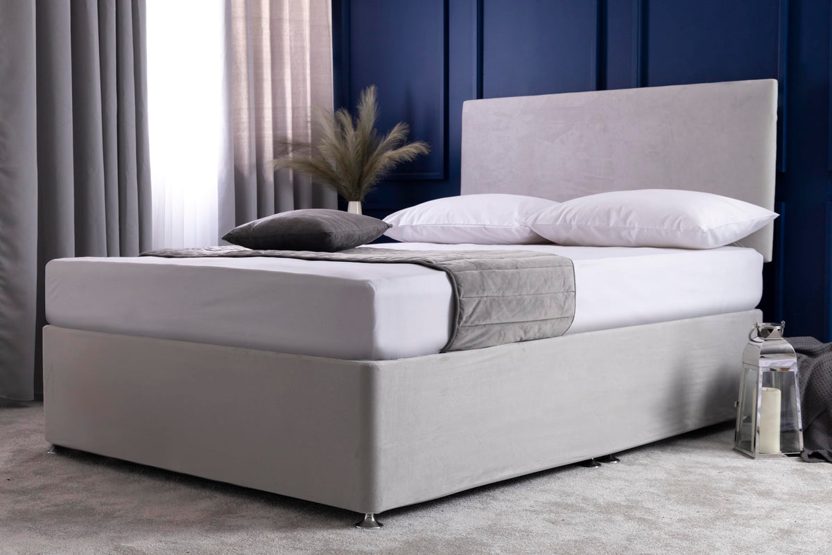 Belledorm 19" Extra Deep Base Wrap Valance Sheet - Transforms a drab looking bed base divan - Luxury Faux Suede Cloud, King - image 2