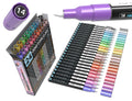 Jolof Store 24 Metallic Acrylic Paint Markers | 0.7mm Extra Fine Tip