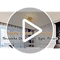 Rayofly Modern Gold Crystal Chandelier – 6-Light Flush Mount Ceiling Lamp