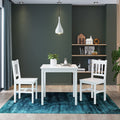 ZANOFIRA 3-Piece Square Wooden Dining Table and 2 Chairs Set | Pine Wood