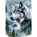 EOBROMD Wolf 5D Diamond Painting Kit for Adults - Full Round Drill 30x40cm