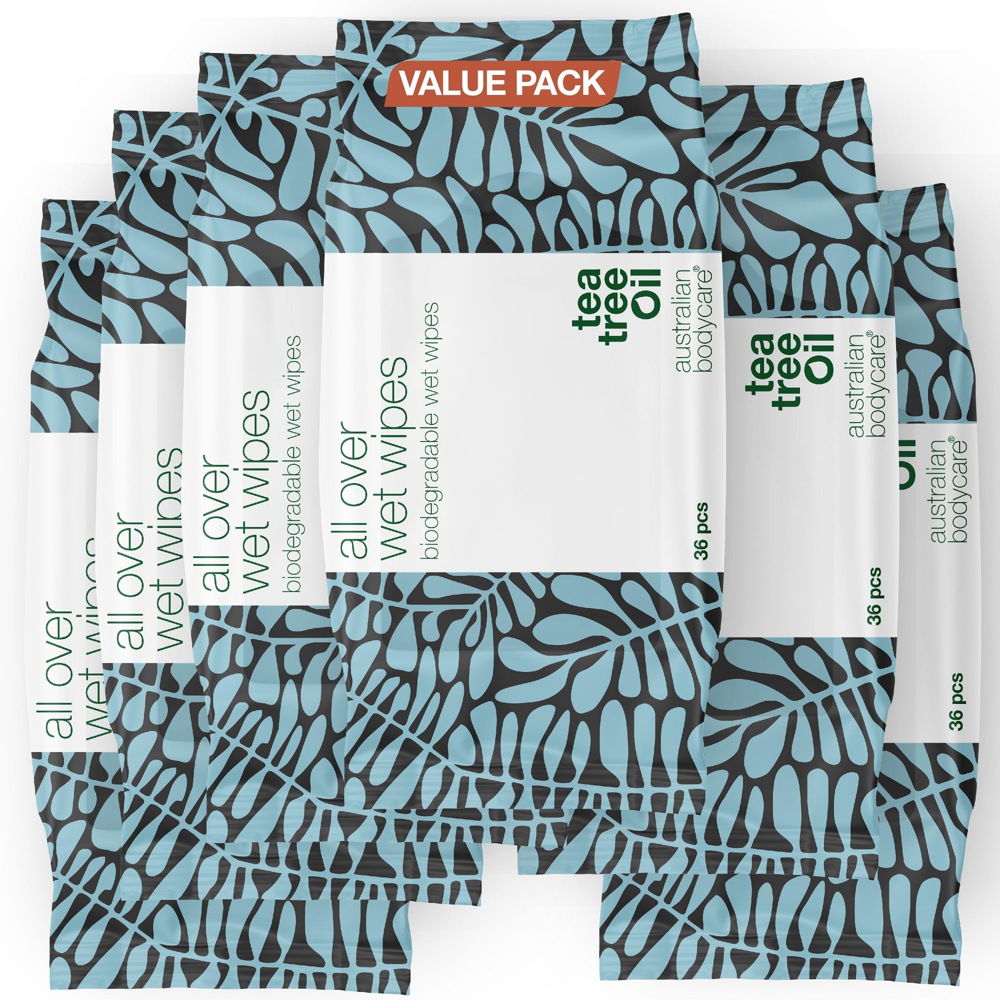 Tea Tree Oil Wet Wipes – 216 Biodegradable Cooling Wipes