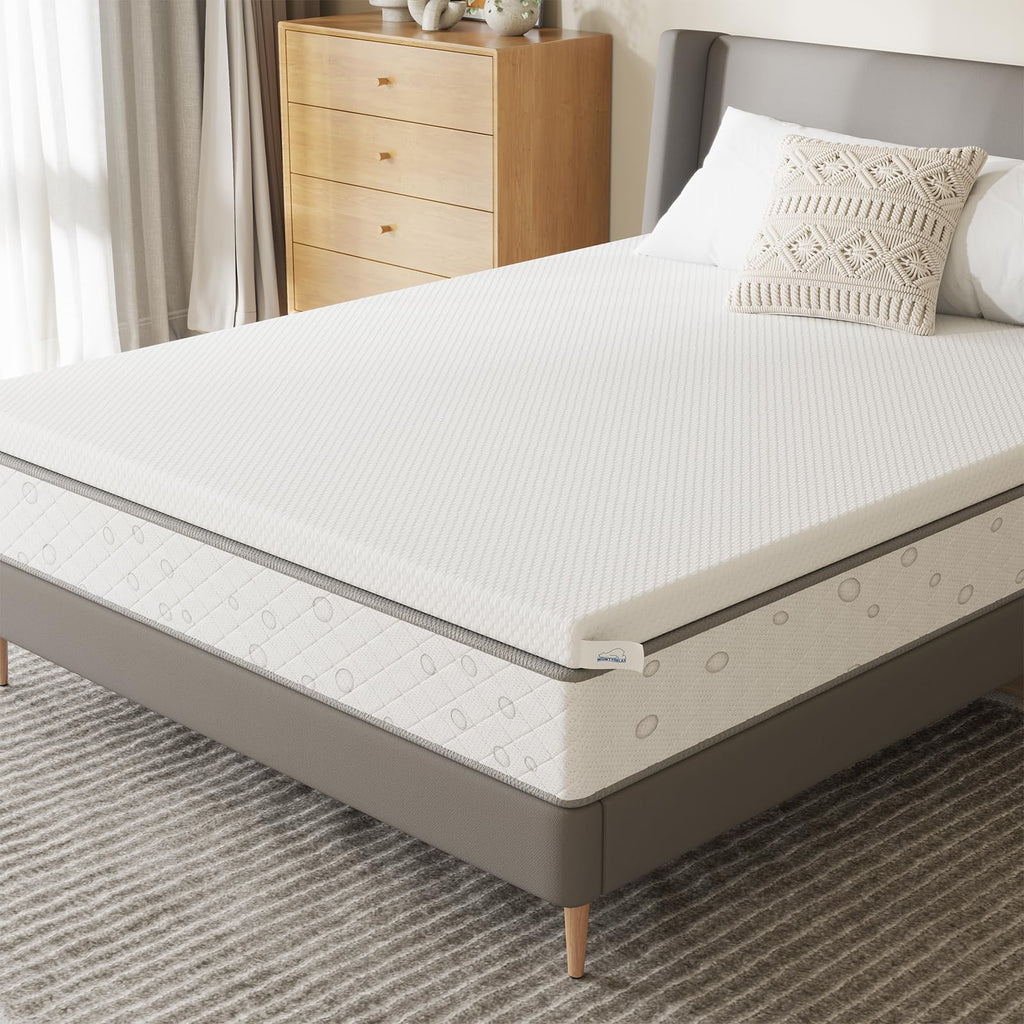 WOWTTRELAX 3 Inch Memory Foam Mattress Topper | Single Dual-Layer Pad