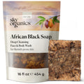 Sky Organics African Black Soap Bar – Deep Cleansing Face & Body – 454g