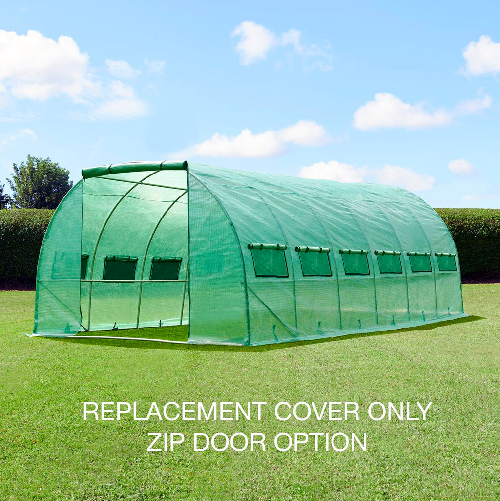 FeelGoodUK Heavy Duty UPVC Polytunnel Replacement Cover - 6x3x2m
