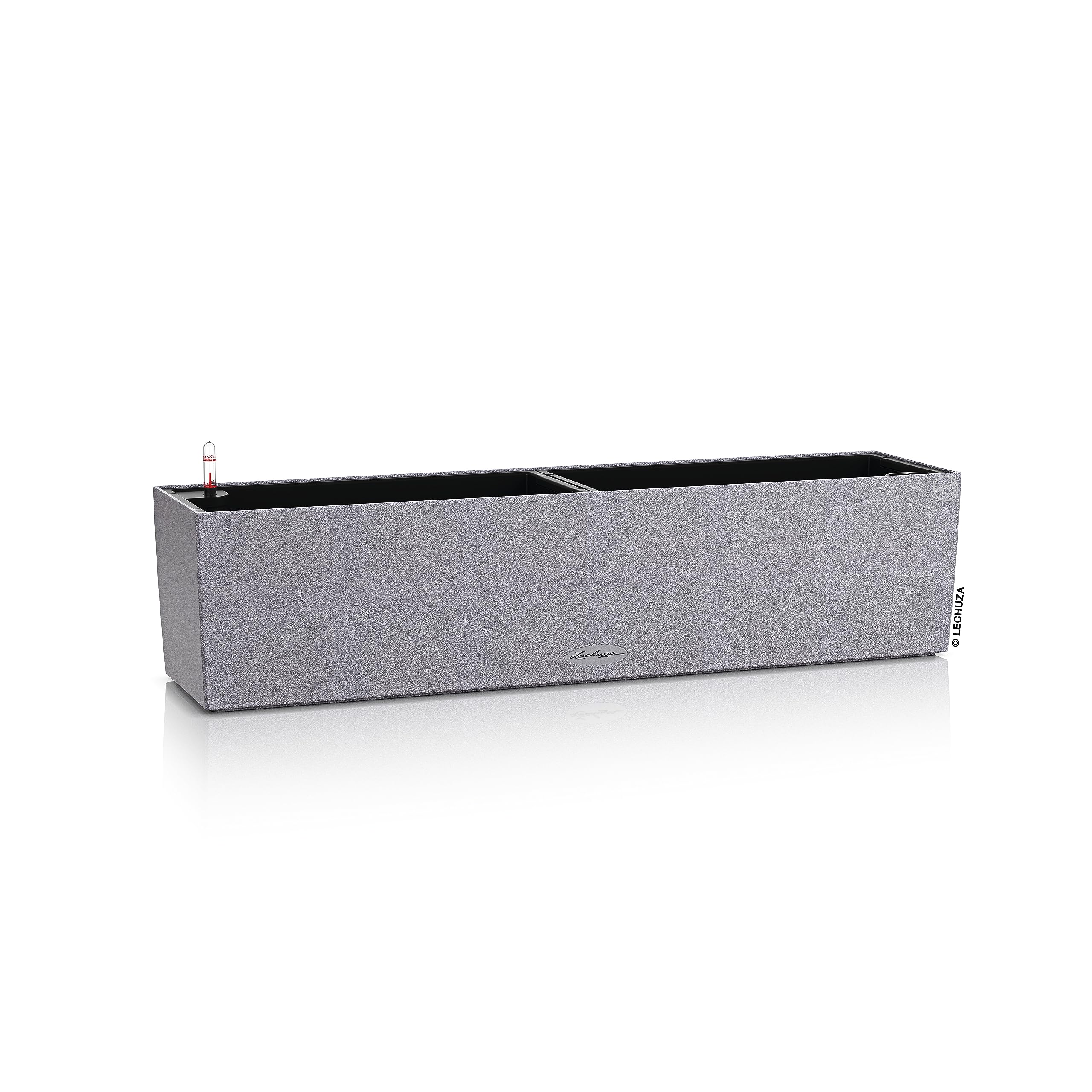 Lechuza BALCONERA Stone 80 Self-Watering Window Box Planter - Stone Gray