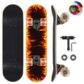 GIEEU Complete Skateboard – 31x8 Inch 9-Layer Maple with Flashing Wheels