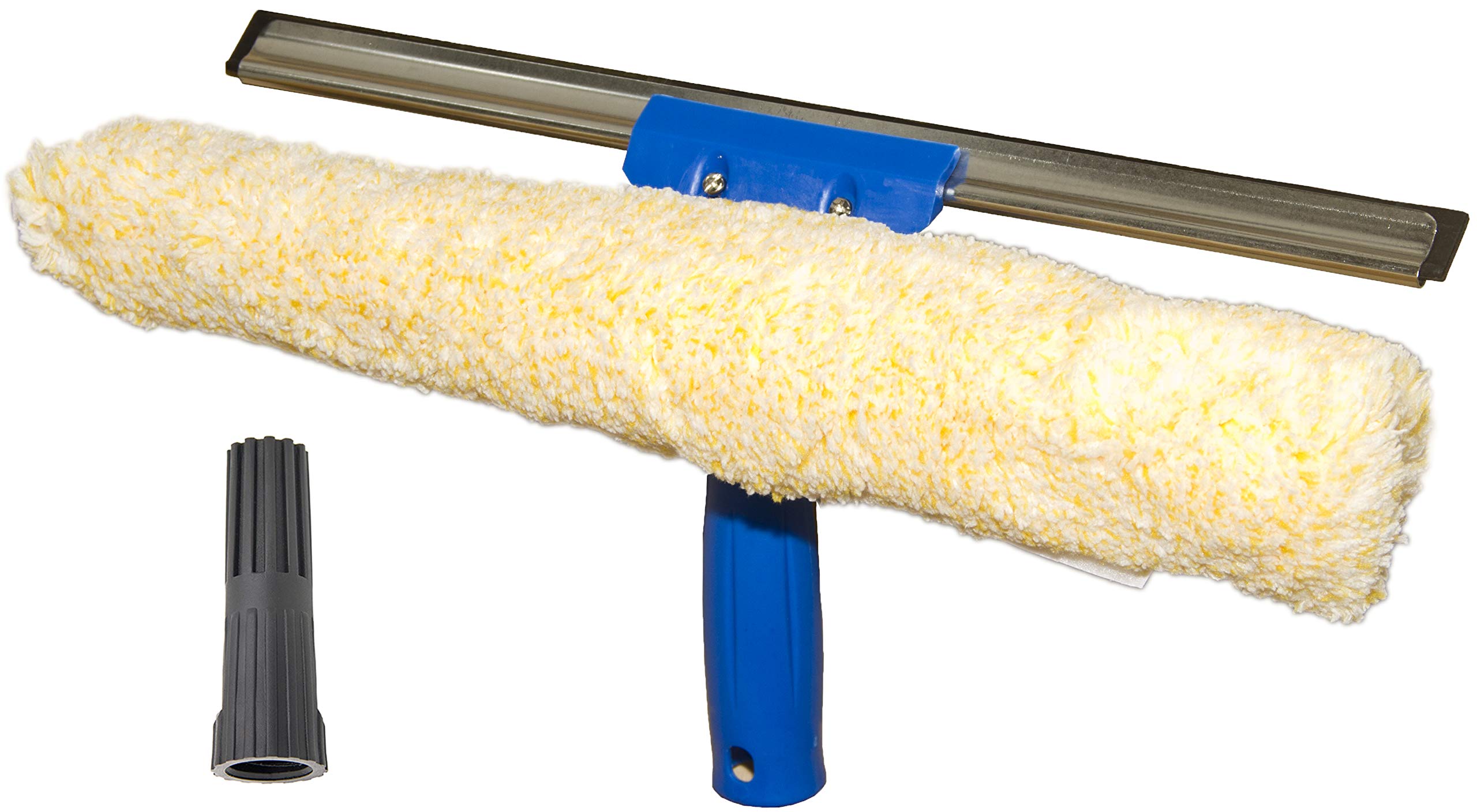 WinHux 2-in-1 Window Squeegee and Microfibre Washer for Extension Poles
