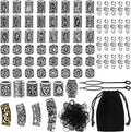 Jolof Store 80pcs Metal Beard Beads – Antique Viking Hair Braid Charms