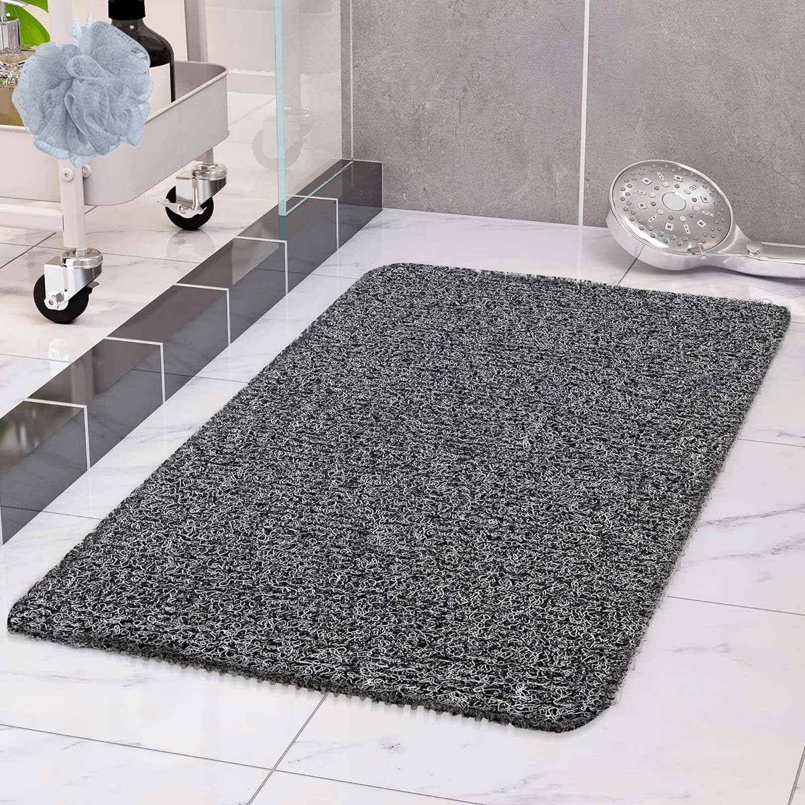 COSYLAND Non-Slip Shower Mat | 40x60cm Soft PVC Loofah Bath Mat