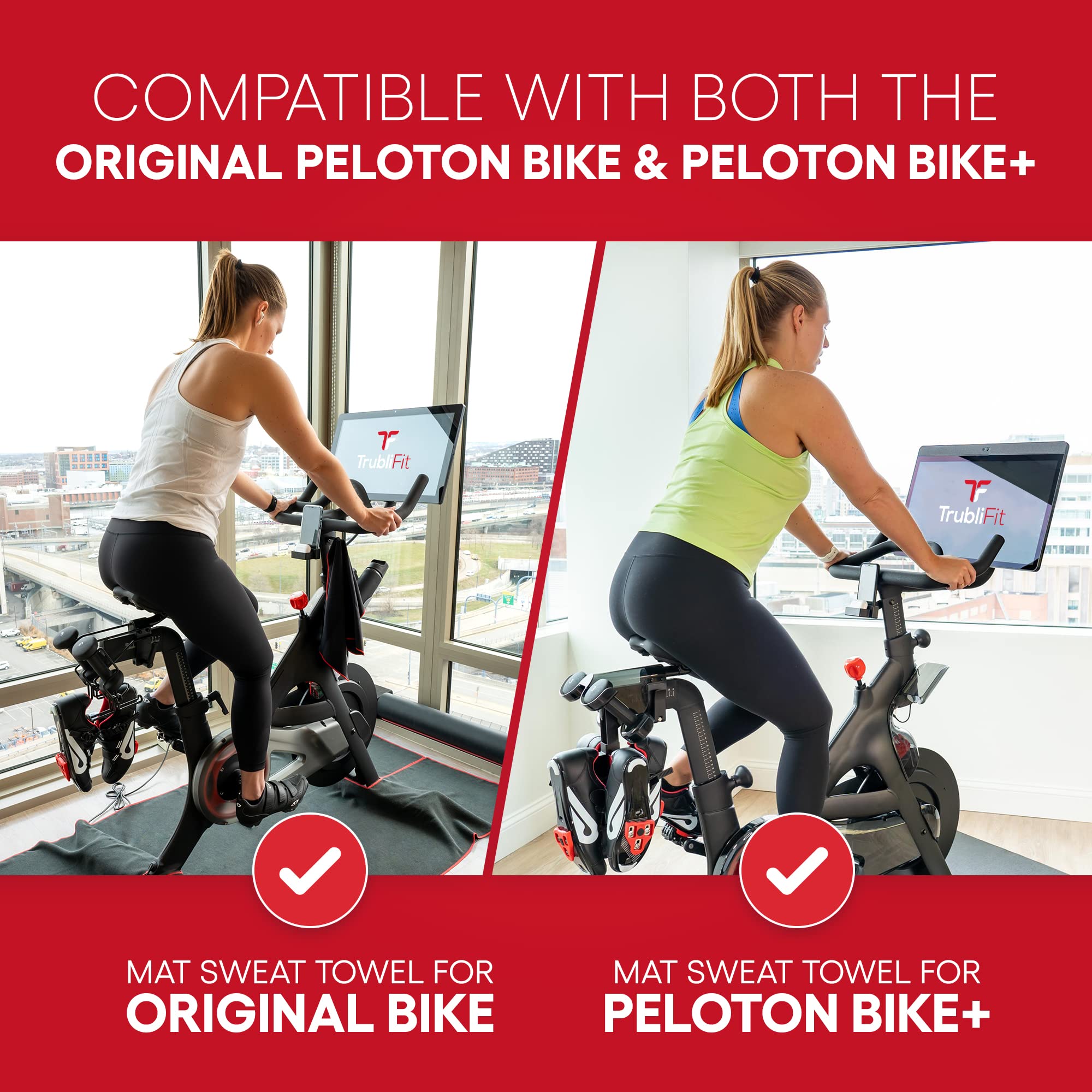 TrubliFit Microfiber Sweat Towel for Peloton Bike & Bike+ | 79x38in