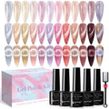 SUPWEE 12 Colors Magnetic Cat Eye Gel Nail Polish Set with Magnetic Stick
