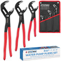 EffektWerk 3-Piece Water Pump Pliers Set – 18, 25, 30 Inch Plumbers Wrench