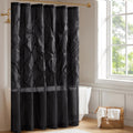 Madison Park Laurel Black Tufted Shower Curtain | 72x72 Polyester