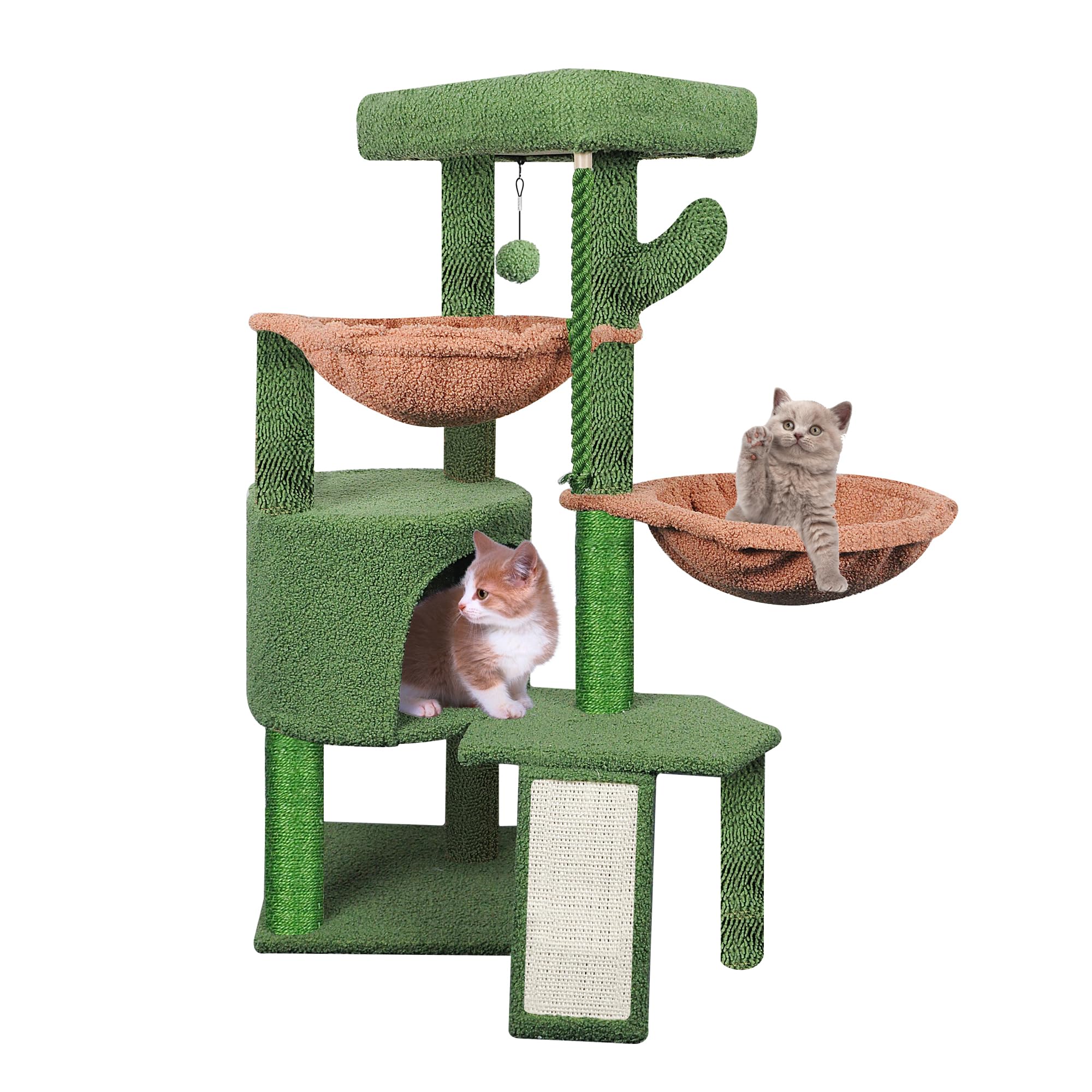 TWDEPART 95cm Cat Tree – Multi-Level Activity Centre with Condo & Hammocks