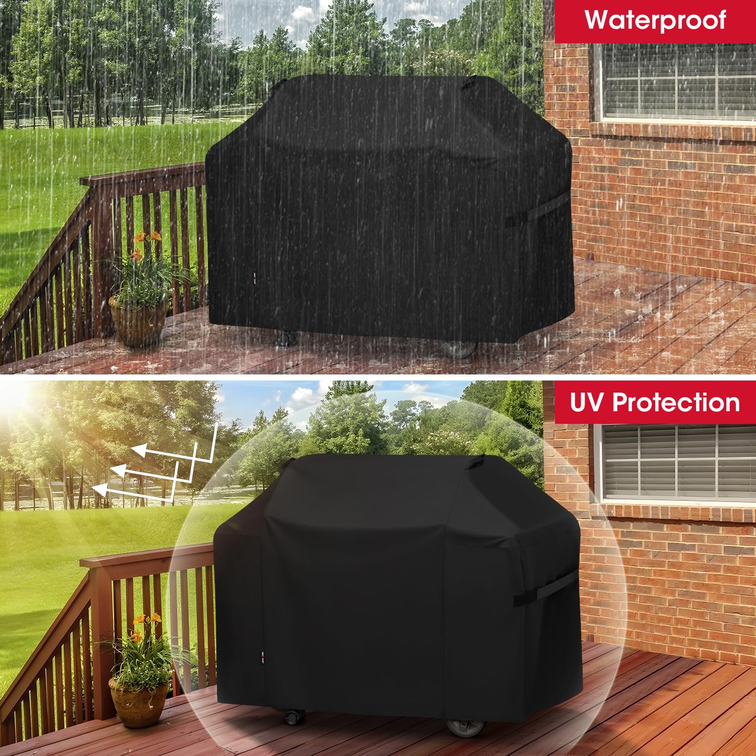 Unicook 165cm Heavy Duty Waterproof Grill Cover for Weber Genesis II 400