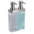 Kitchen Details Dual Pump Soap and Lotion Dispenser | Clear Plastic