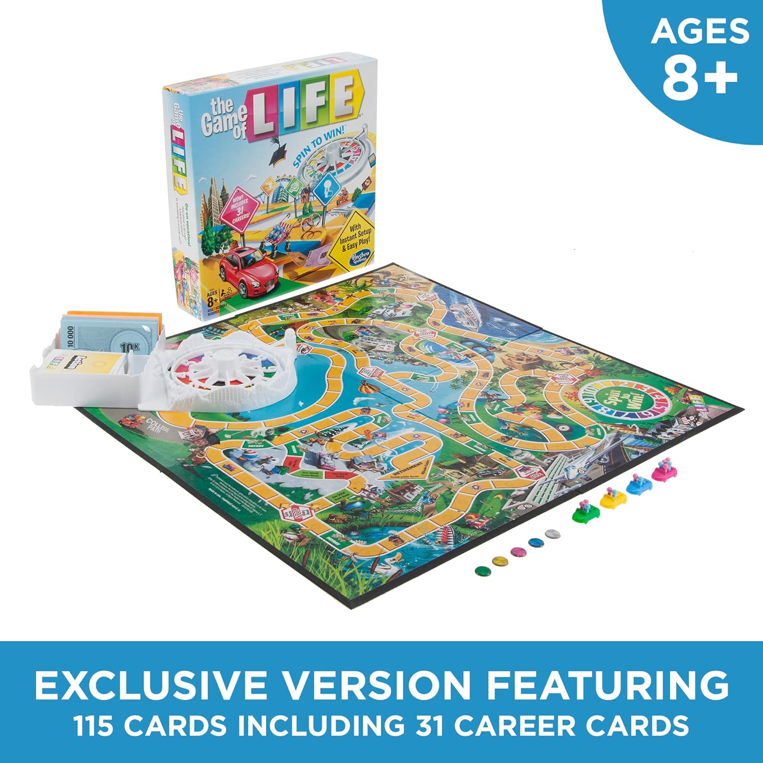 Hasbro Gaming The Game of Life – Classic Family Strategy Board Game
