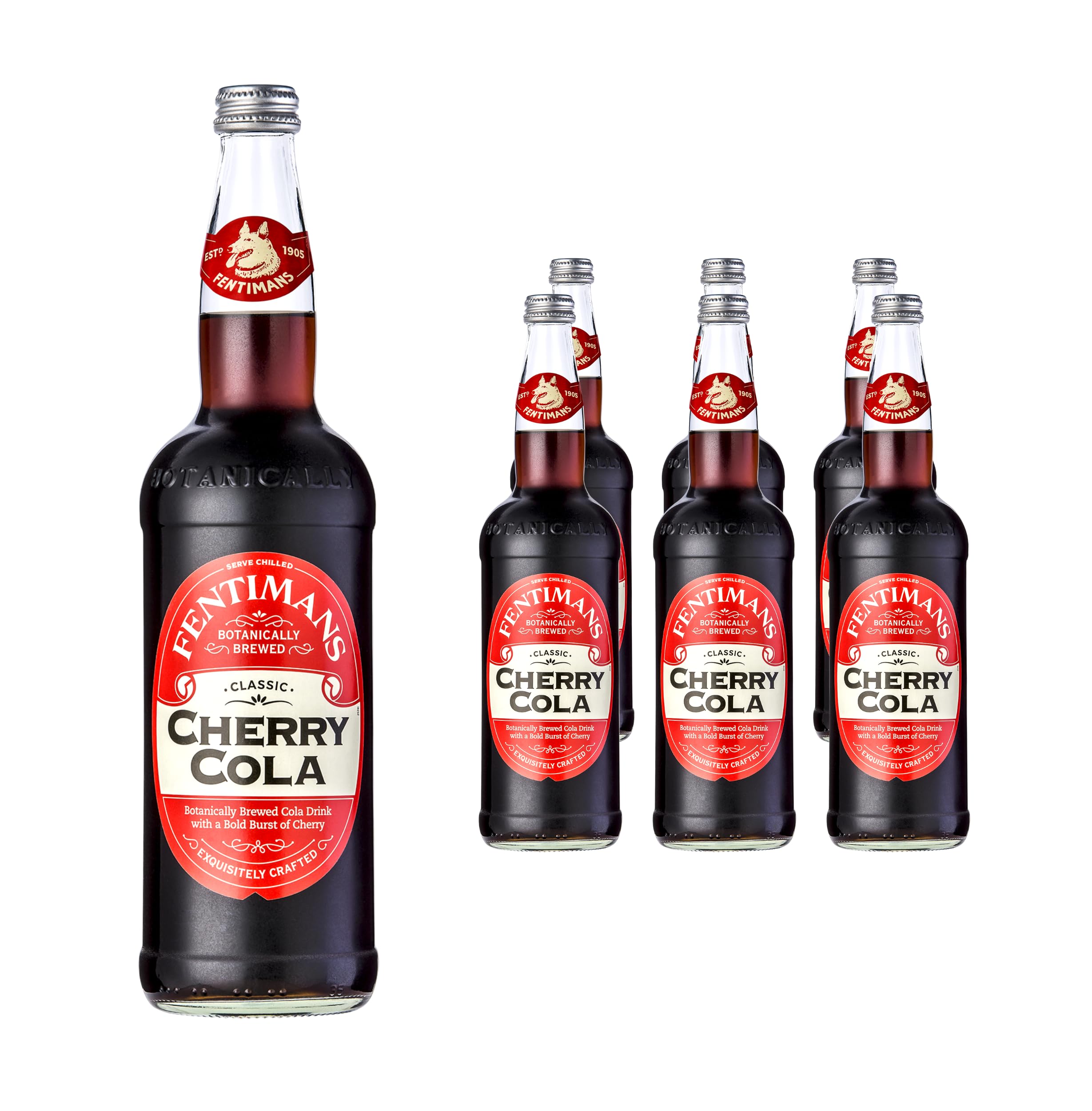 Fentimans Cherry Cola – Botanically Brewed Soft Drink – 6 x 750ml