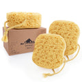 myHomeBody Foam Bath Sponge – Large Square Exfoliating Loofah, 3 Pack