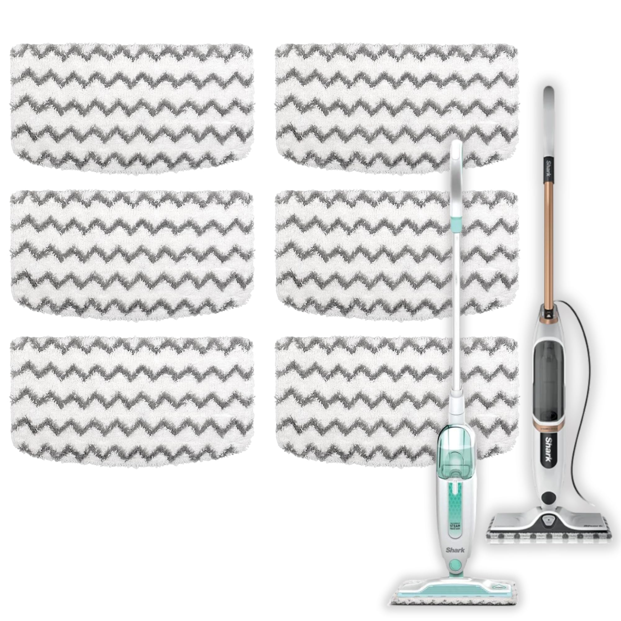 Jolof Store Steam Mop Pads for Shark S1000UK S2001UK - 6 Pack Washable