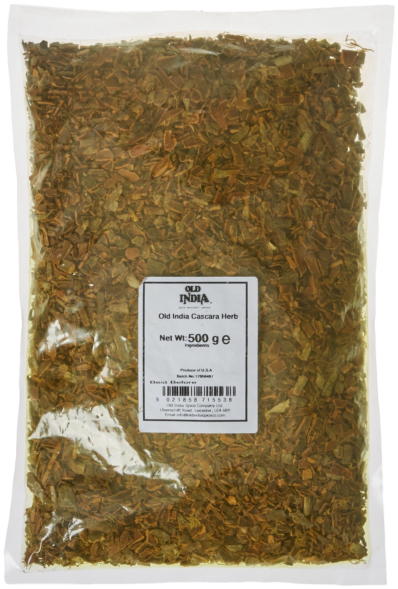 Old India Cascara Sagrada Herb – Natural Dried Herbal Tea, 500g