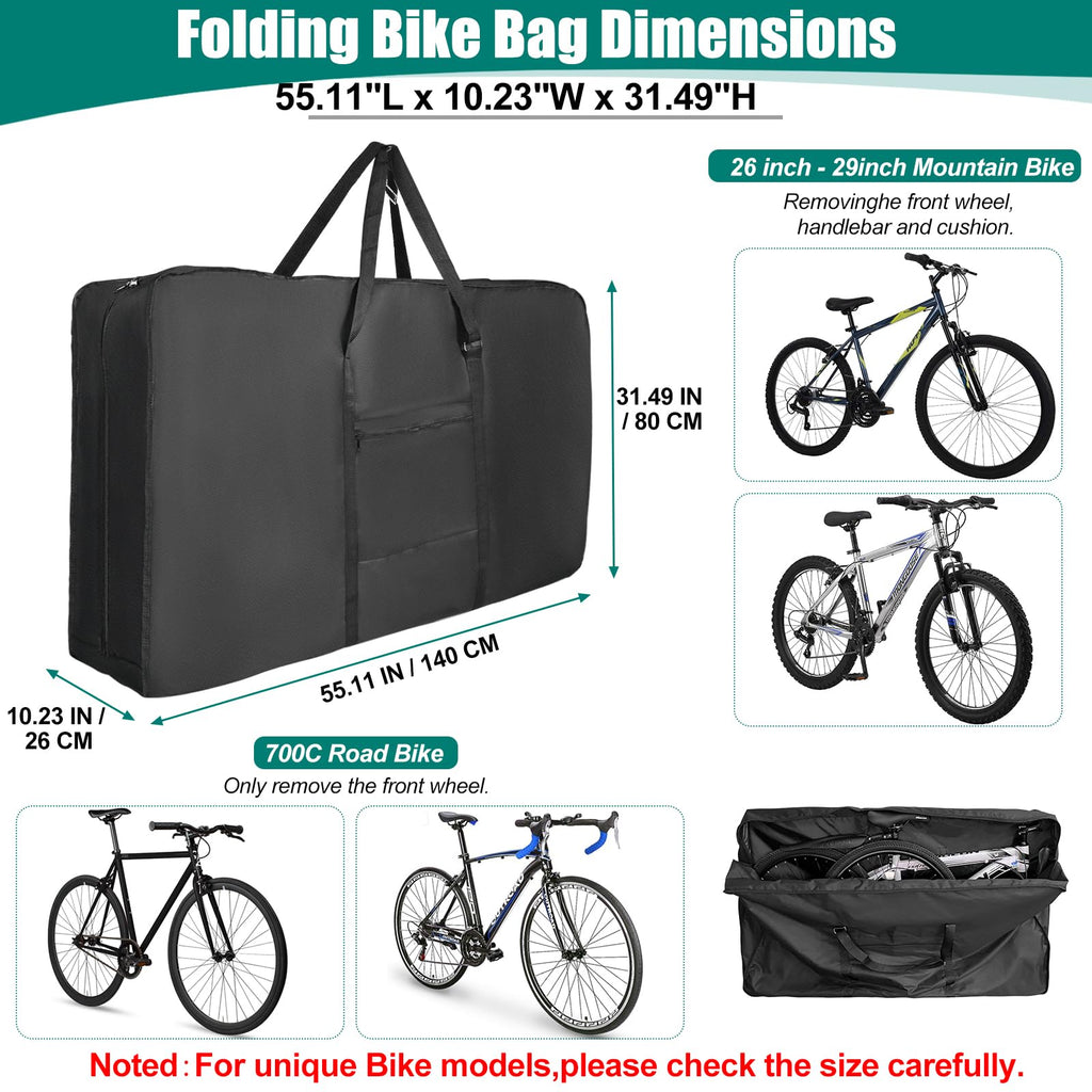 Jolof Store Bike Travel Bag for Airplane | Heavy Duty 900D MTB Case
