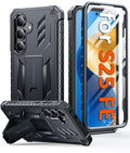 FNTCASE for Samsung Galaxy S25 FE Case | Military Grade Rugged Kickstand