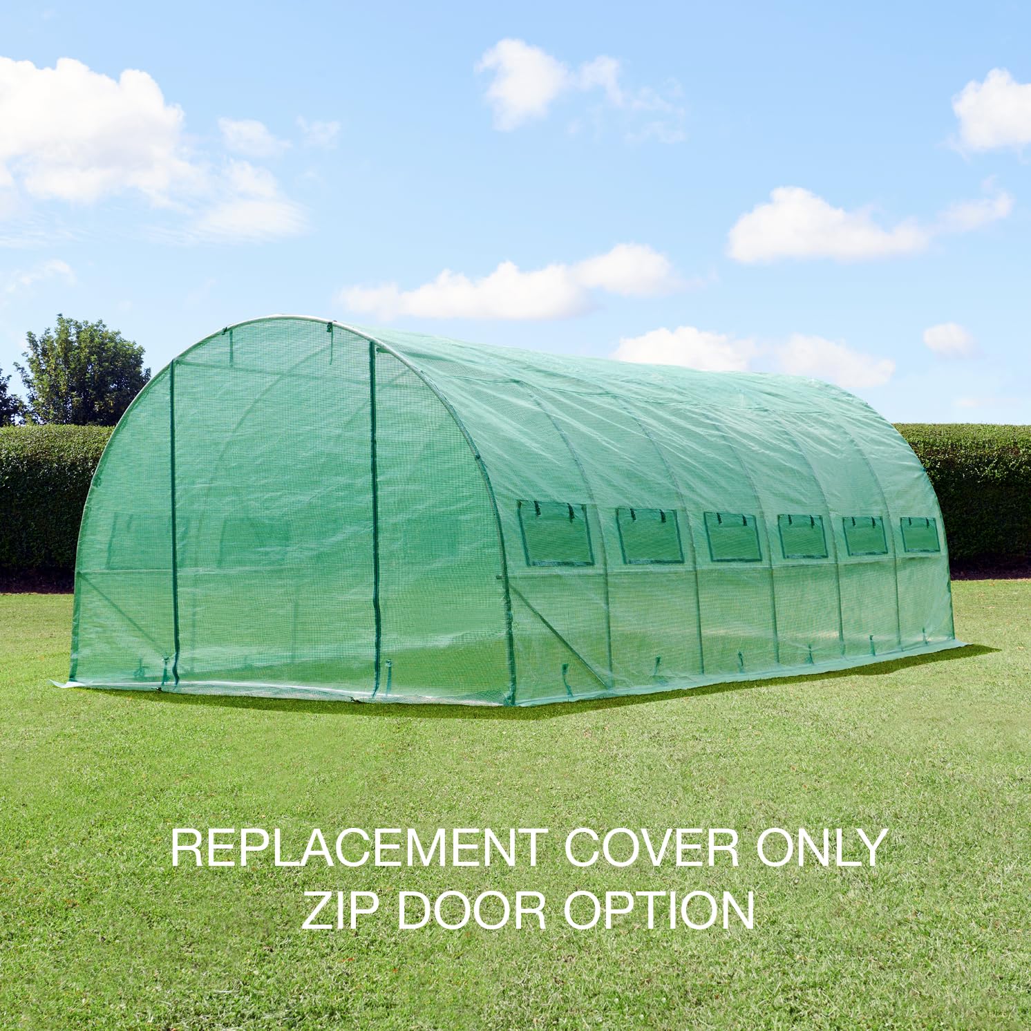 FeelGoodUK Heavy Duty UPVC Polytunnel Replacement Cover - 6x3x2m