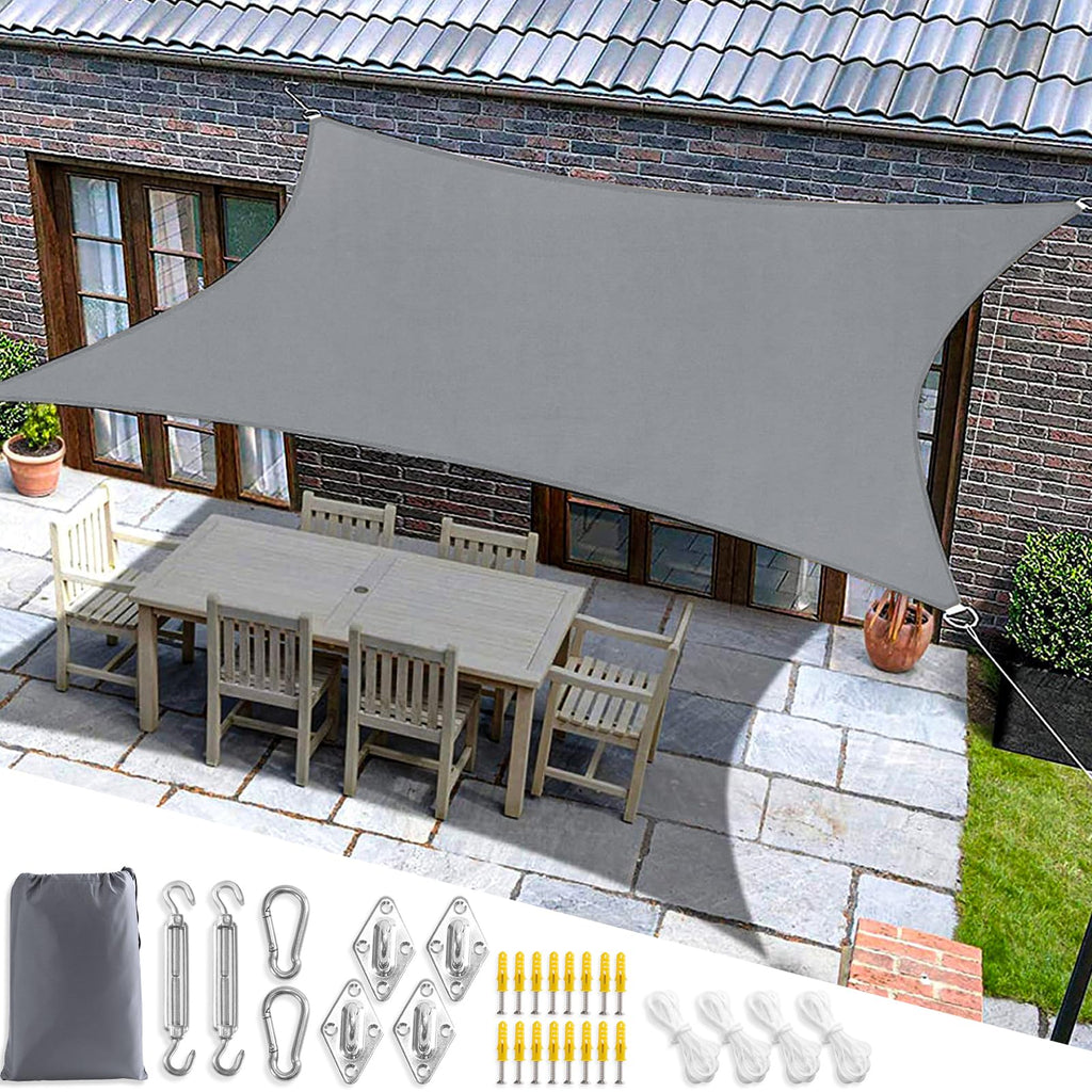 Mokani 3x4m Rectangle Sun Shade Sail – Waterproof UV Block Awning Canopy