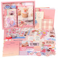 Draupnir Pink Kawaii Scrapbook Kit - 348pc Junk Journal Set with A6 Notebook