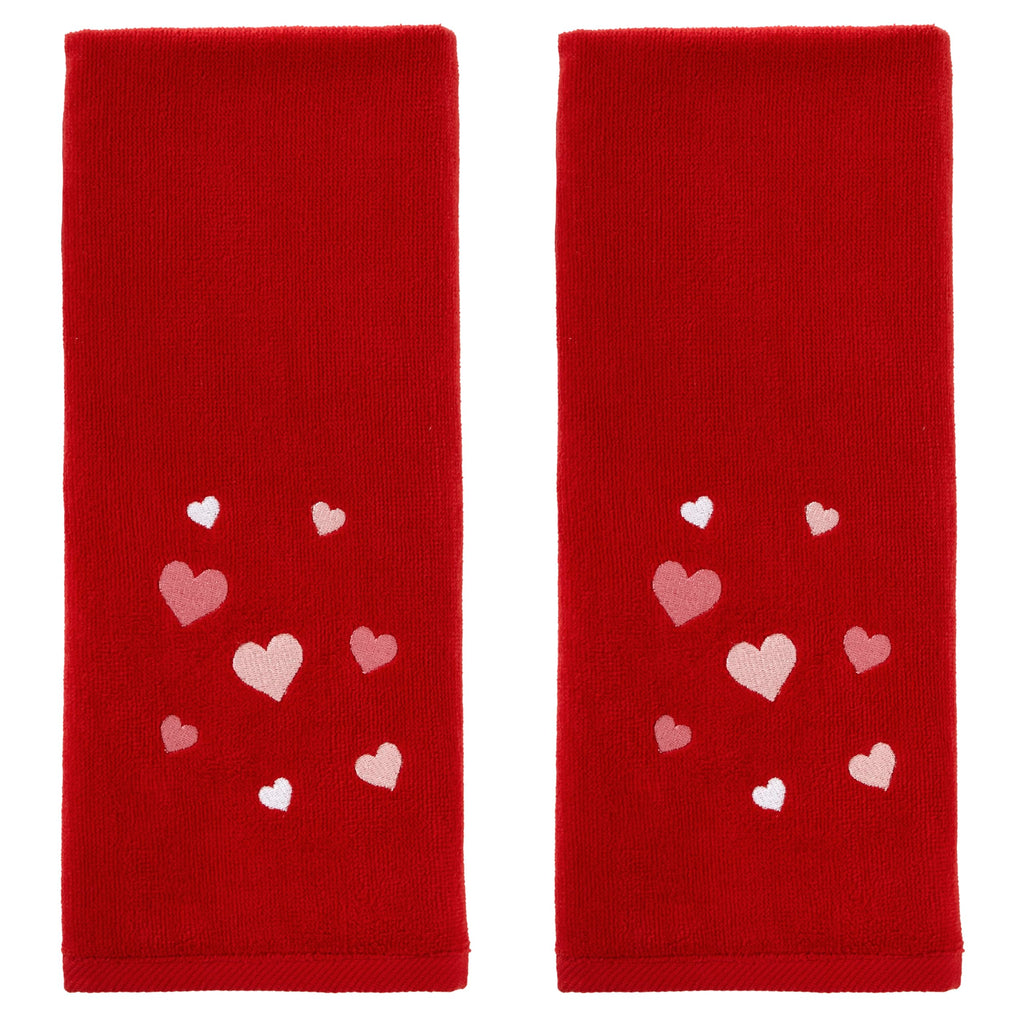 SKL Home Valentine's Day Tossed Hearts Hand Towel Set, 2 Count - image 1