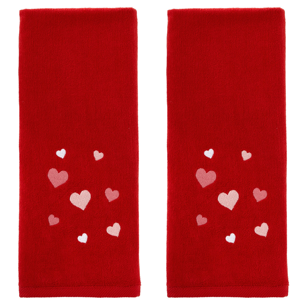 SKL Home Valentine's Day Tossed Hearts Hand Towel Set, 2 Count - image 1