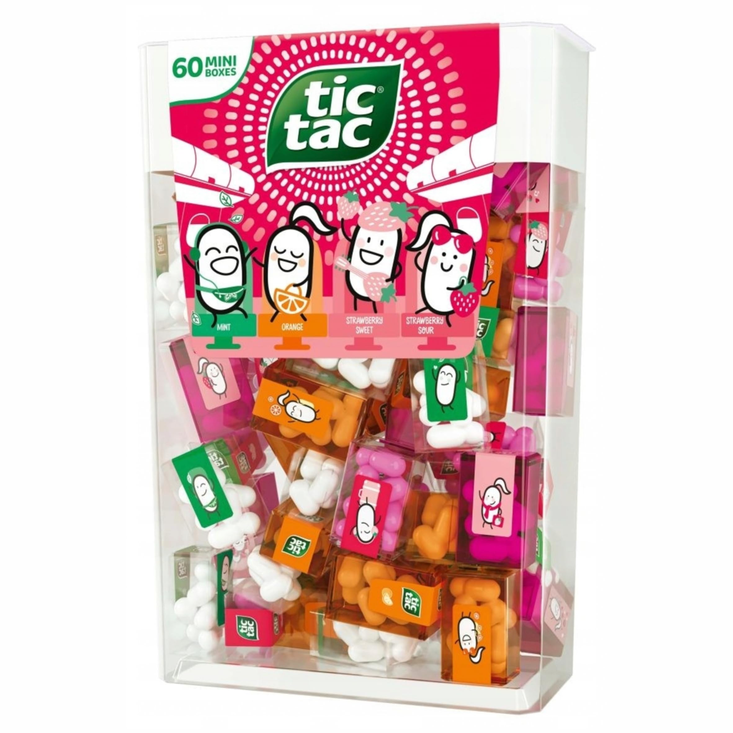 Tic Tac Strawberry Edition Mini Mix - 60 Count Bulk Candy Pack 228g