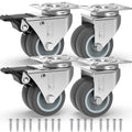 GBL Heavy Duty 50mm Castor Wheels | Set of 4 Rubber Swivel Casters