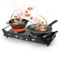 Duronic HP2 BK Double Electric Hot Plate – 2500W Portable Cast Iron Hob