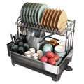 Romision 2-Tier Dish Drying Rack | 304 Stainless Steel with Swivel Spout